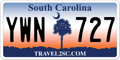 SC license plate YWN727