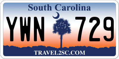 SC license plate YWN729