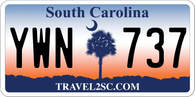 SC license plate YWN737