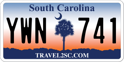 SC license plate YWN741