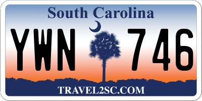 SC license plate YWN746