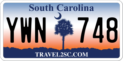 SC license plate YWN748
