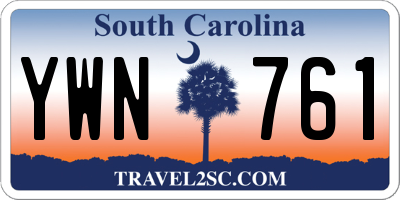 SC license plate YWN761