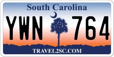 SC license plate YWN764
