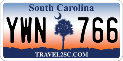 SC license plate YWN766