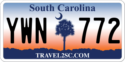 SC license plate YWN772