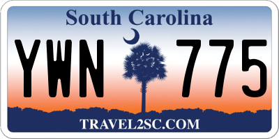SC license plate YWN775