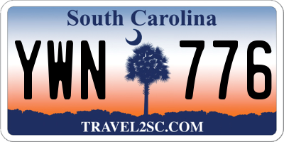 SC license plate YWN776