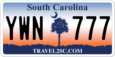 SC license plate YWN777