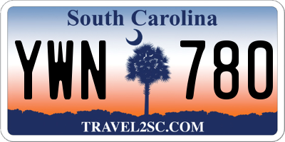 SC license plate YWN780