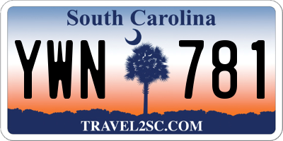 SC license plate YWN781
