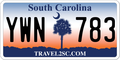 SC license plate YWN783
