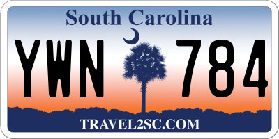 SC license plate YWN784