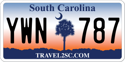 SC license plate YWN787