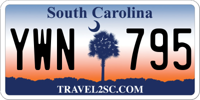 SC license plate YWN795