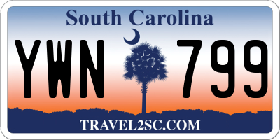 SC license plate YWN799