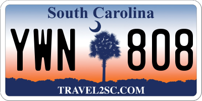 SC license plate YWN808