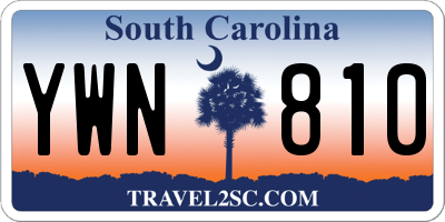 SC license plate YWN810
