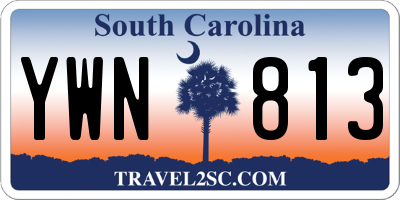 SC license plate YWN813