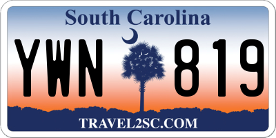 SC license plate YWN819