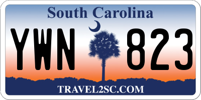 SC license plate YWN823