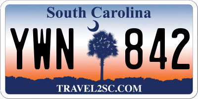 SC license plate YWN842