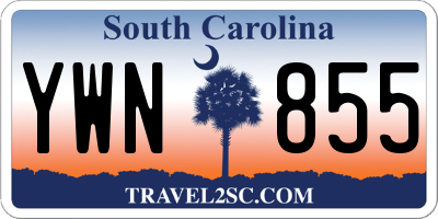 SC license plate YWN855