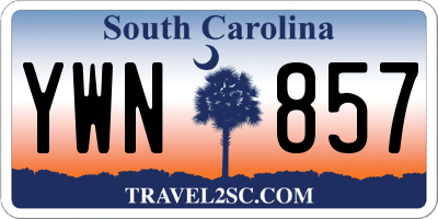 SC license plate YWN857