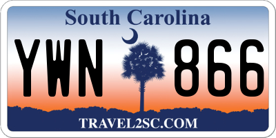 SC license plate YWN866