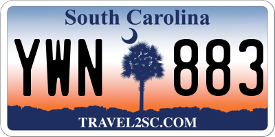 SC license plate YWN883