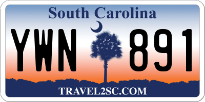 SC license plate YWN891