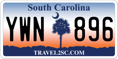 SC license plate YWN896