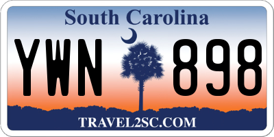 SC license plate YWN898