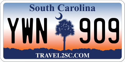 SC license plate YWN909