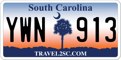 SC license plate YWN913
