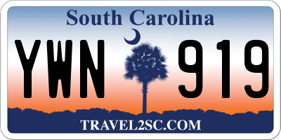 SC license plate YWN919