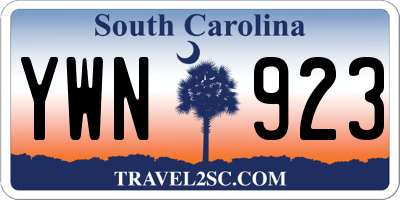 SC license plate YWN923