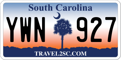 SC license plate YWN927