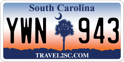 SC license plate YWN943