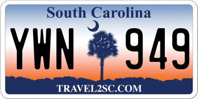 SC license plate YWN949