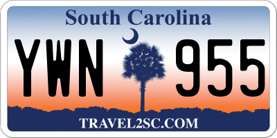 SC license plate YWN955