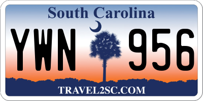 SC license plate YWN956