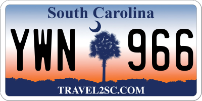 SC license plate YWN966
