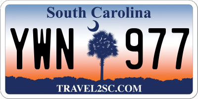 SC license plate YWN977