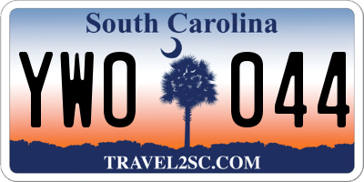 SC license plate YWO044