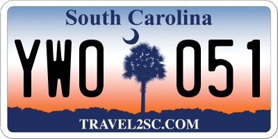 SC license plate YWO051