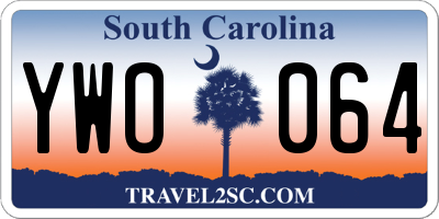 SC license plate YWO064