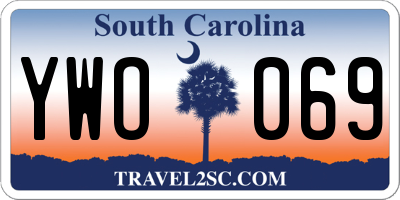 SC license plate YWO069