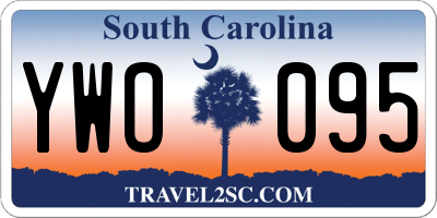 SC license plate YWO095