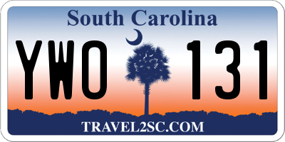 SC license plate YWO131